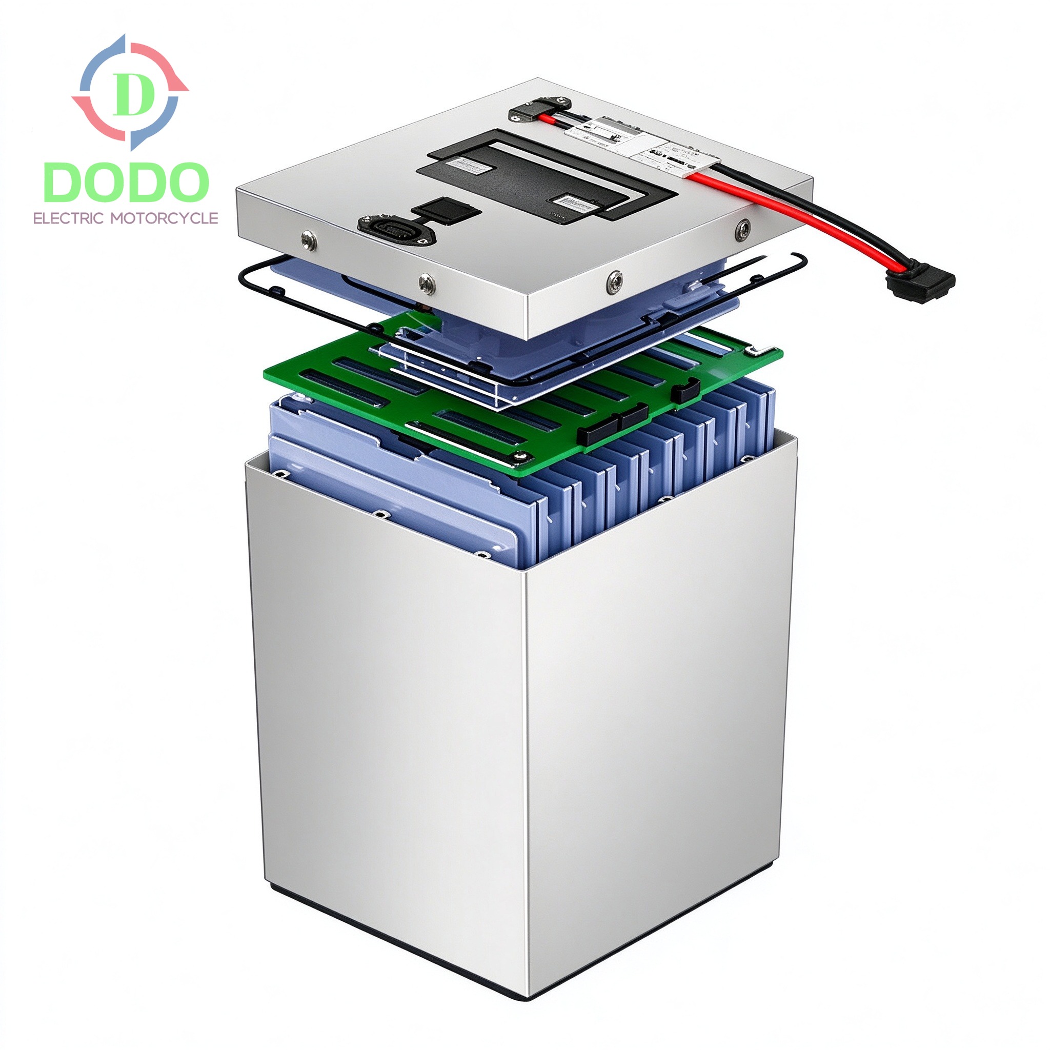 Lithium battery exploded view