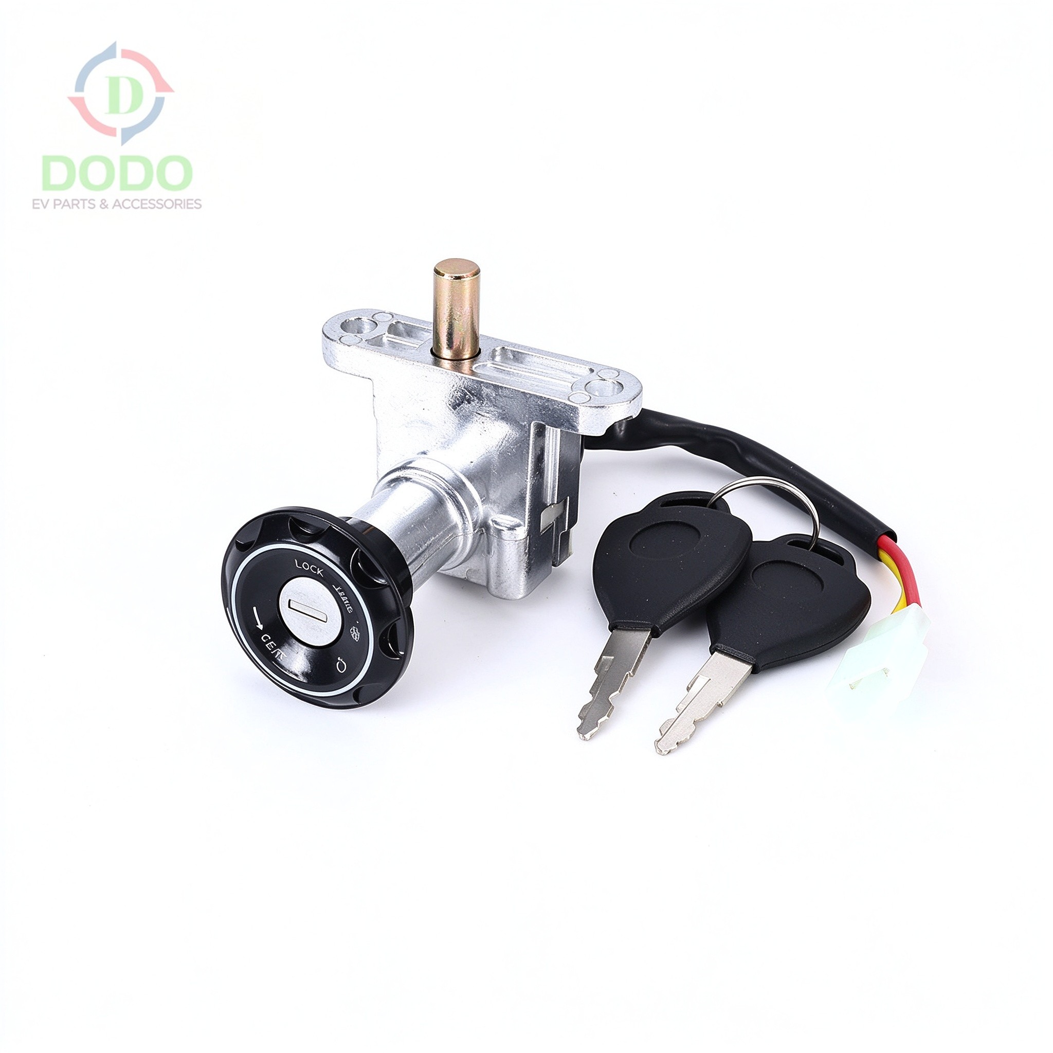 Scooter ignition and helmet lock