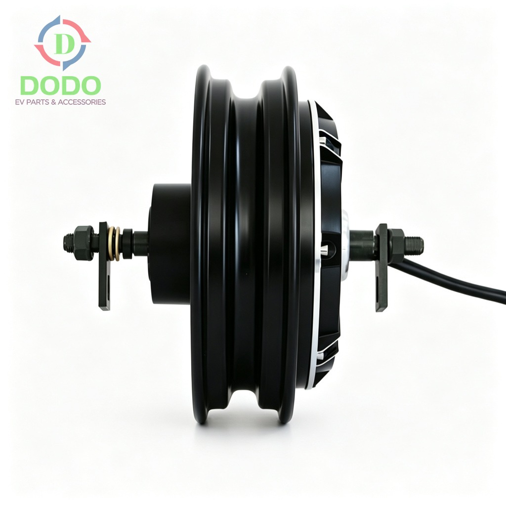 Hub motor side profile view