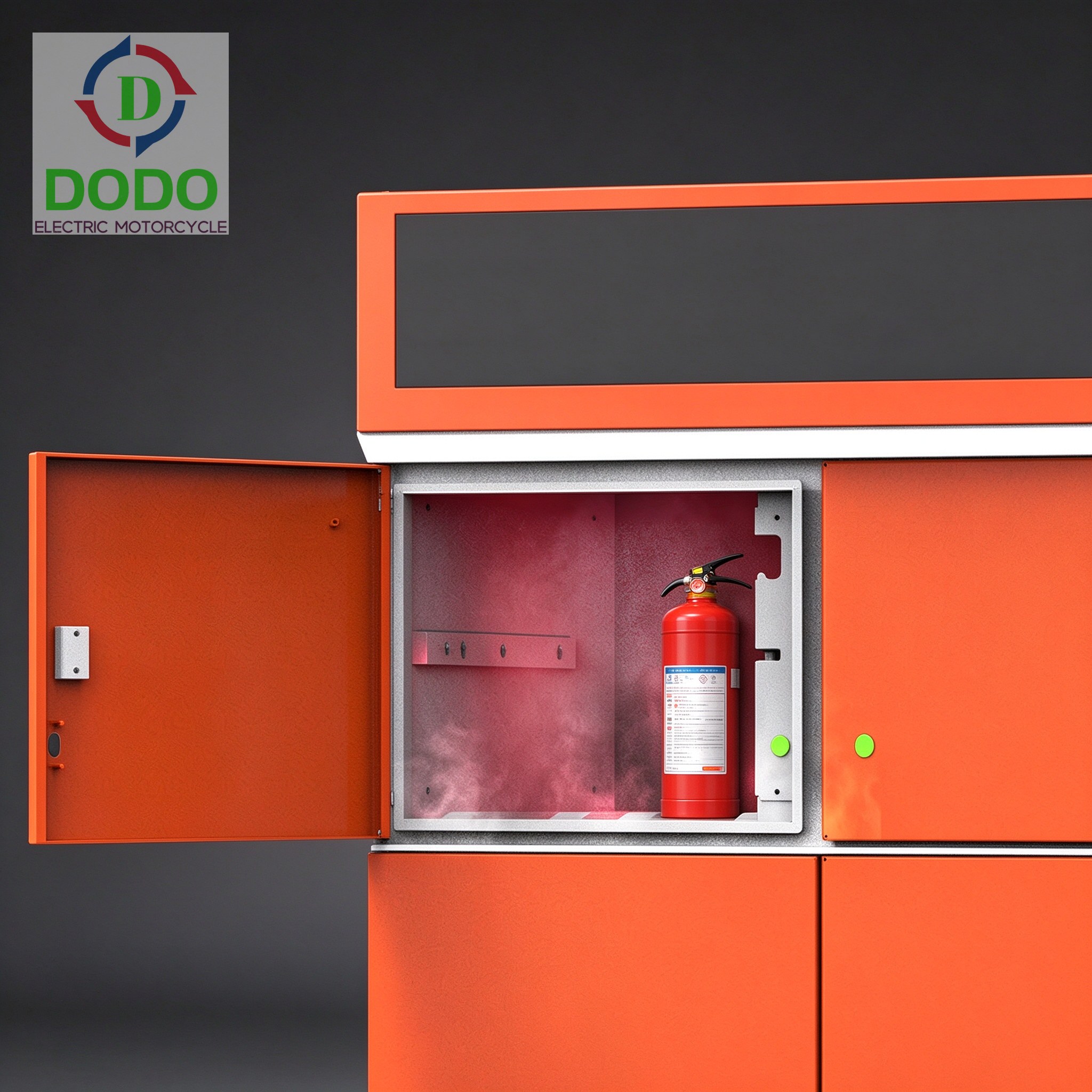 Built-in fire suppression inside a bay