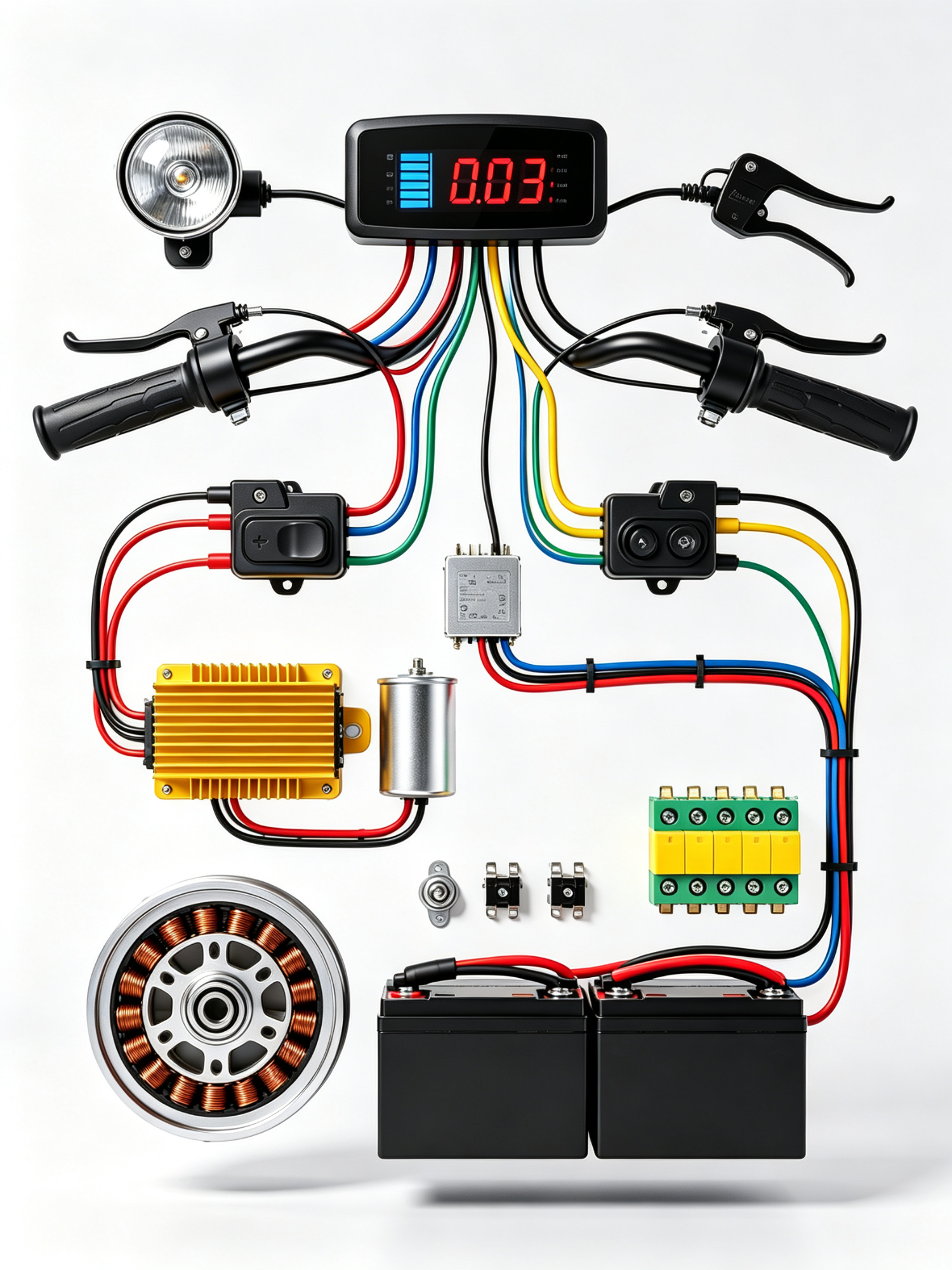 EV wiring harness and controller connection diagram